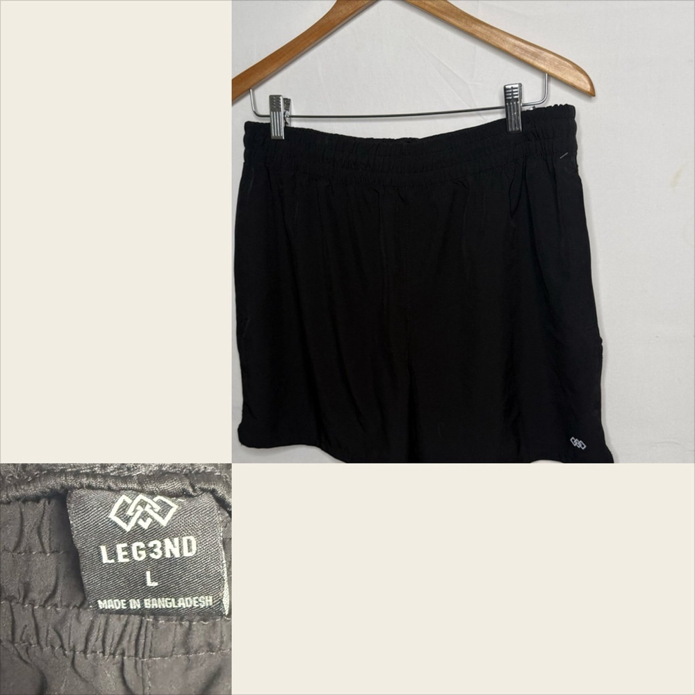 Men's LEG3ND black workout training gym shorts sz Large